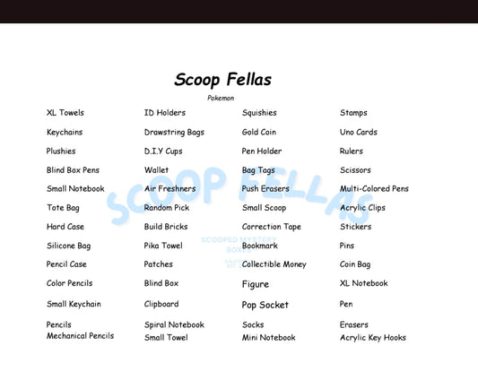 Themed Scoops